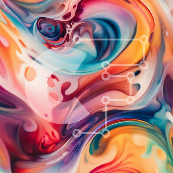 Intra Συλλεκτικό Ξύλινο Παζλ Plywood  4mm - Ζωντανή και δυναμική αφηρημένη εικόνα με πολύχρωμες πιτσιλιές χρωμάτων Σε Ξύλινο Κουτί - Διαστάσεις Puzzle: 10x10 cm – 25 κομμάτια