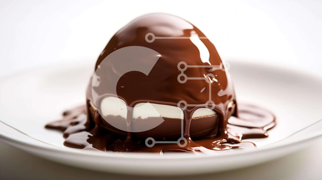 Σετ των 2 Intra Συλλεκτικό Ξύλινο Παζλ Plywood  4mm - Νόστιμο αυγό καλυμμένο με σοκολάτα σε λευκό πιάτο Σε Ξύλινο Κουτί - Διαστάσεις: 10x10 cm – 25 κομμάτια