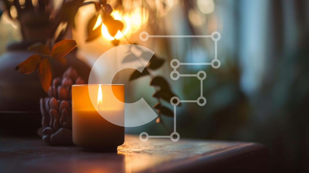 Intra Συλλεκτικό Ξύλινο Παζλ Plywood  4mm - Κεριά και φυτά σε γλάστρες για διαλογισμό και χαλάρωση Σε Ξύλινο Κουτί - Διαστάσεις Puzzle: 10x10 cm – 25 κομμάτια