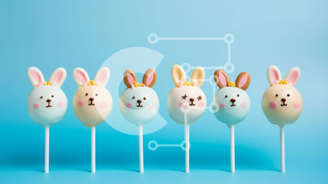 Σετ των 2 Intra Συλλεκτικό Ξύλινο Παζλ Plywood  4mm - Μπάνι Κέικ Ποπ με πασχαλινό θέμα για πάρτι και γιορτές Σε Ξύλινο Κουτί - Διαστάσεις: 10x10 cm – 25 κομμάτια