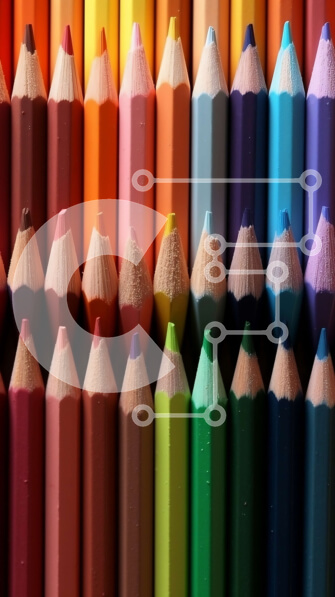 Intra Συλλεκτικό Ξύλινο Παζλ Plywood  4mm - Πολύχρωμα μολύβια σε σειρά Σε Ξύλινο Κουτί - Διαστάσεις: 10x10 cm – 25 κομμάτια