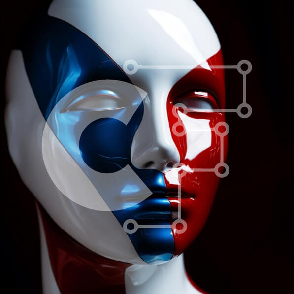 Intra Συλλεκτικό Ξύλινο Παζλ Plywood  4mm - Μανεκέν με γαλλική σημαία Σε Ξύλινο Κουτί - Διαστάσεις Puzzle: 10x10 cm – 25 κομμάτια