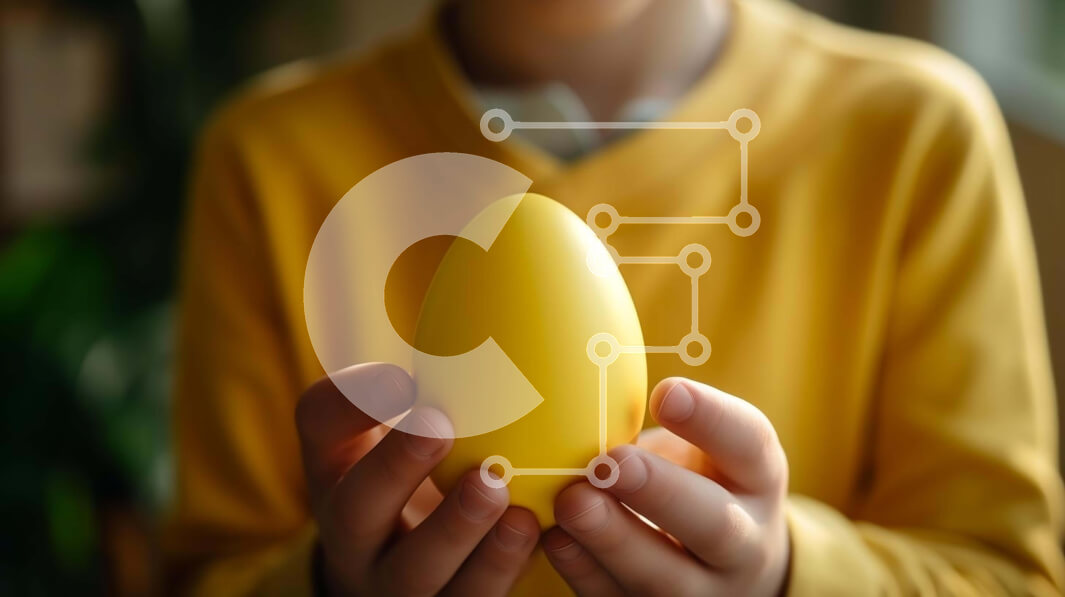 Intra Συλλεκτικό Ξύλινο Παζλ Plywood  4mm - Παιδί που κρατά το πασχαλινό αυγό Σε Ξύλινο Κουτί - Διαστάσεις: 10x10 cm – 25 κομμάτια