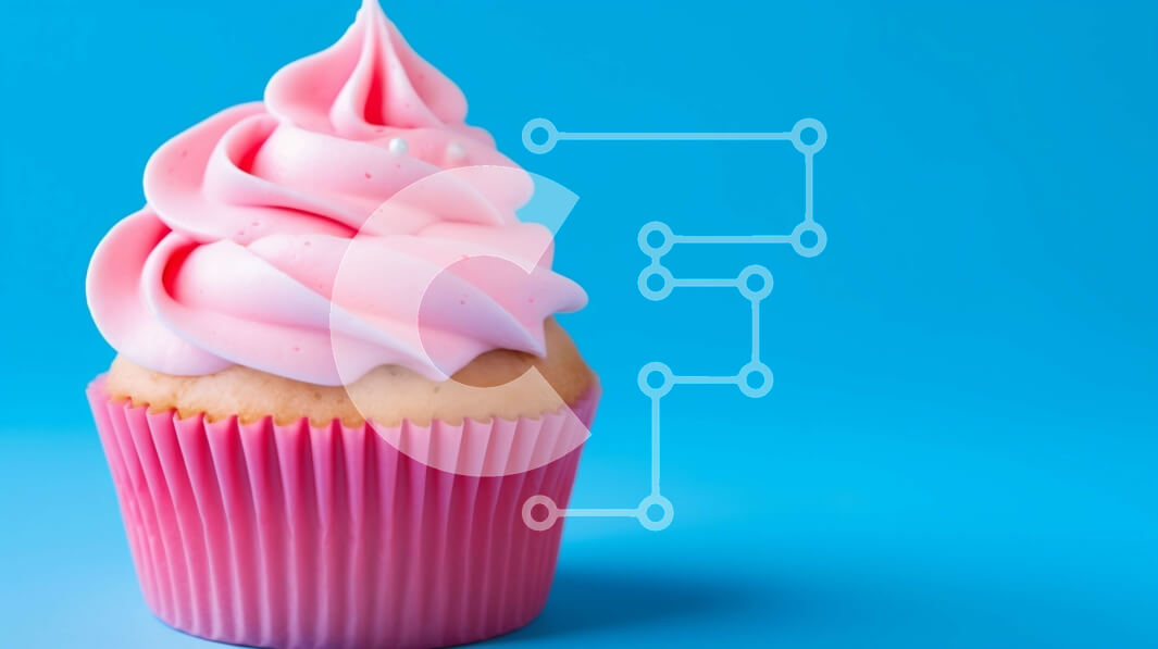 Σετ των 2 Intra Συλλεκτικό Ξύλινο Παζλ Plywood  4mm - Νόστιμο ροζ cupcake με στροβιλισμένο λευκό πάγωμα Σε Ξύλινο Κουτί - Διαστάσεις: 10x10 cm – 25 κομμάτια