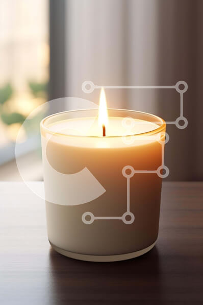 Intra Συλλεκτικό Ξύλινο Παζλ Plywood  4mm - Κερί σε ξύλινο τραπέζι με παράθυρο στο φόντο Σε Ξύλινο Κουτί - Διαστάσεις Puzzle: 10x10 cm – 25 κομμάτια