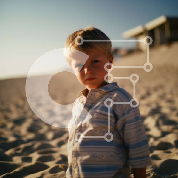 Intra Συλλεκτικό Ξύλινο Παζλ Plywood  4mm - Όμορφη εικόνα ενός νεαρού αγοριού που απολαμβάνει το ηλιοβασίλεμα στην παραλία Σε Ξύλινο Κουτί - Διαστάσεις Puzzle: 10x10 cm – 25 κομμάτια