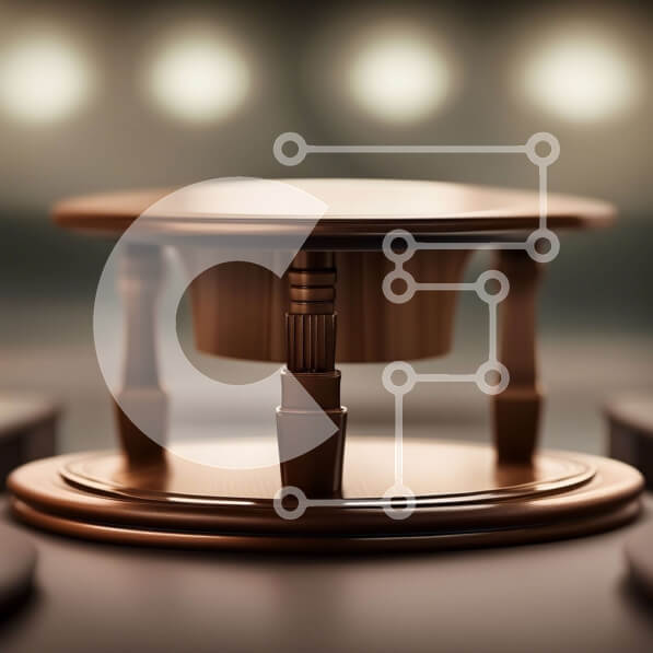 Intra Συλλεκτικό Ξύλινο Παζλ Plywood  4mm - Κοντινό πλάνο της εξέδρας από σκούρο ξύλο με βάση μικροφώνου Σε Ξύλινο Κουτί - Διαστάσεις Puzzle: 10x10 cm – 25 κομμάτια