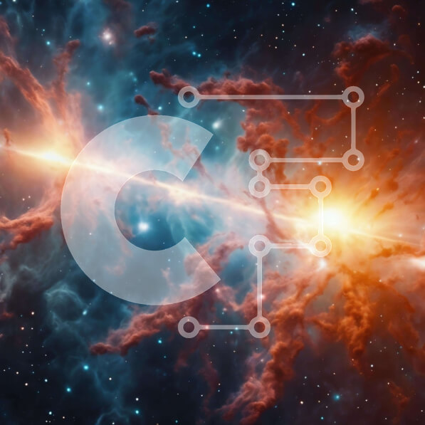 Intra Συλλεκτικό Ξύλινο Παζλ Plywood  4mm - Αστρικό σμήνος στο διάστημα με νεφελώματα και αστέρια Σε Ξύλινο Κουτί - Διαστάσεις Puzzle: 10x10 cm – 25 κομμάτια