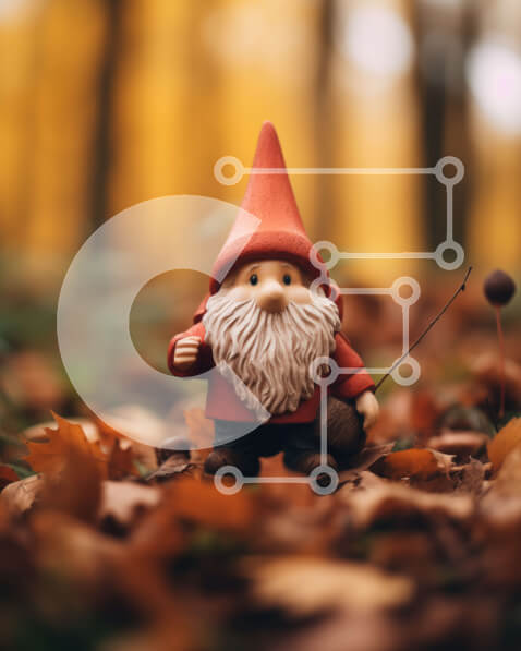 Σετ των 2 Intra Συλλεκτικό Ξύλινο Παζλ Plywood  4mm - Toy Gnome στο δάσος Σε Ξύλινο Κουτί - Διαστάσεις: 10x10 cm – 25 κομμάτια