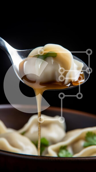 Intra Συλλεκτικό Ξύλινο Παζλ Plywood  4mm - Παραδοσιακά κινέζικα ζυμαρικά με σάλτσα και φρέσκα βότανα Σε Ξύλινο Κουτί - Διαστάσεις: 10x10 cm – 25 κομμάτια