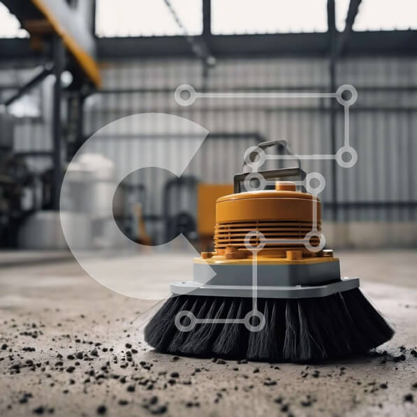 Intra Συλλεκτικό Ξύλινο Παζλ Plywood  4mm - Κίτρινο και μαύρο πινέλο τρίψιμο σε βιομηχανικό περιβάλλον Σε Ξύλινο Κουτί - Διαστάσεις Puzzle: 10x10 cm – 25 κομμάτια