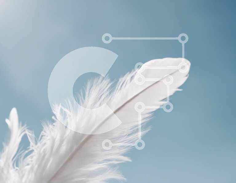 Intra Συλλεκτικό Ξύλινο Παζλ Plywood  4mm - Λευκό φτερό σε φόντο μπλε του ουρανού Σε Ξύλινο Κουτί - Διαστάσεις: 10x10 cm – 25 κομμάτια