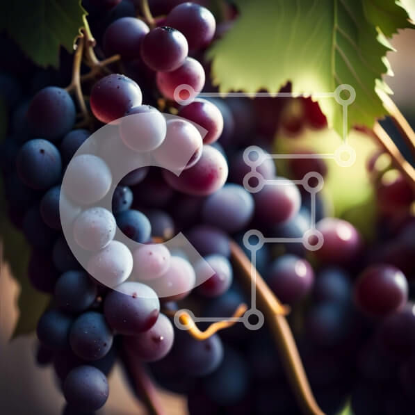 Σετ των 2 Intra Συλλεκτικό Ξύλινο Παζλ Plywood  4mm - Όμορφη εικόνα με μωβ σταφύλια σε αμπέλι Σε Ξύλινο Κουτί - Διαστάσεις: 10x10 cm – 25 κομμάτια