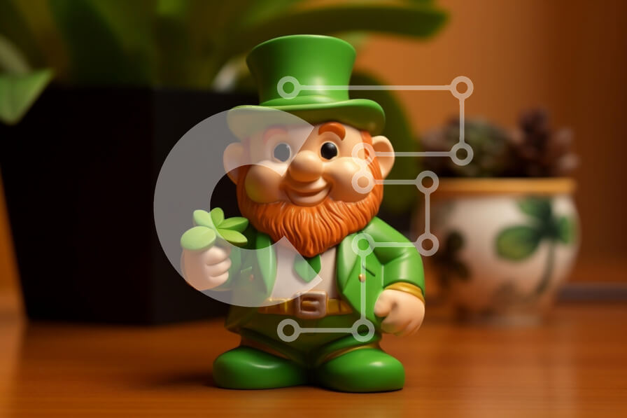 Intra Συλλεκτικό Ξύλινο Παζλ Plywood  4mm - Ειδώλιο παιχνιδιών καλλικάτζαρων του Αγίου Πατρικίου Σε Ξύλινο Κουτί - Διαστάσεις: 10x10 cm – 25 κομμάτια