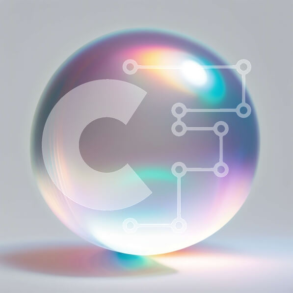 Intra Συλλεκτικό Ξύλινο Παζλ Plywood  4mm - Δονούμενη εικόνα μιας πολύχρωμης ιριδίζουσας σφαίρας σε καθαρό λευκό φόντο Σε Ξύλινο Κουτί - Διαστάσεις: 10x10 cm – 25 κομμάτια