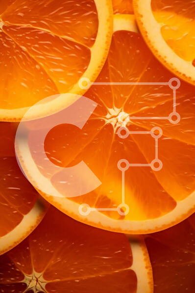 Σετ των 2 Intra Συλλεκτικό Ξύλινο Παζλ Plywood  4mm - Κοντινό πλάνο με φέτες πορτοκαλιού για νόστιμα επιδόρπια και σνακ Σε Ξύλινο Κουτί - Διαστάσεις: 10x10 cm – 25 κομμάτια