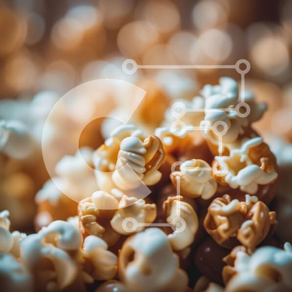 Σετ των 2 Intra Συλλεκτικό Ξύλινο Παζλ Plywood  4mm - Νόστιμο μπολ ποπ κορν - από κοντά Σε Ξύλινο Κουτί - Διαστάσεις: 10x10 cm – 25 κομμάτια