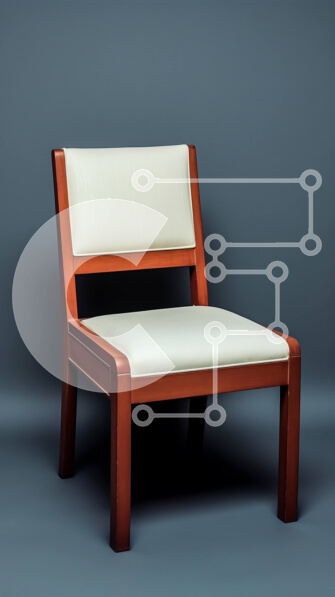 Intra Συλλεκτικό Ξύλινο Παζλ Plywood  4mm - Κομψή ξύλινη καρέκλα με άνετο λευκό μαξιλάρι Σε Ξύλινο Κουτί - Διαστάσεις: 10x10 cm – 25 κομμάτια