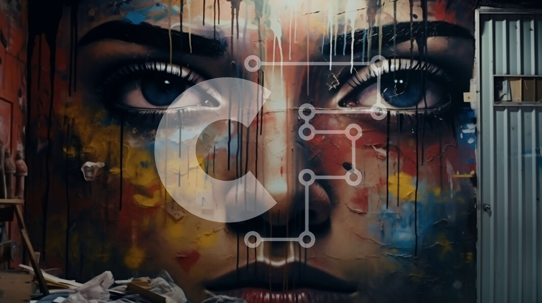 Intra Συλλεκτικό Ξύλινο Παζλ Plywood  4mm - Εκπληκτικό πορτρέτο μιας γυναίκας με πολύχρωμη μπογιά προσώπου που στάζει Σε Ξύλινο Κουτί - Διαστάσεις Puzzle: 10x10 cm – 25 κομμάτια