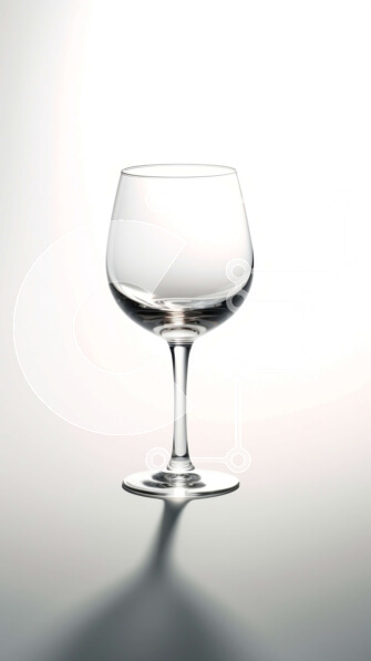 Intra Συλλεκτικό Ξύλινο Παζλ Plywood  4mm - Κομψό καθαρό ποτήρι κρασιού σε λευκή επιφάνεια Σε Ξύλινο Κουτί - Διαστάσεις: 10x10 cm – 25 κομμάτια