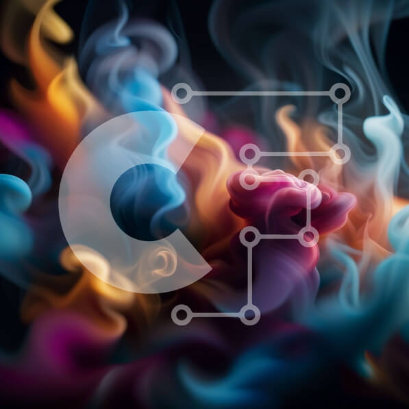 Intra Συλλεκτικό Ξύλινο Παζλ Plywood  4mm - Δονούμενος και ενεργητικός αφηρημένος στροβιλισμός καπνού Σε Ξύλινο Κουτί - Διαστάσεις Puzzle: 10x10 cm – 25 κομμάτια