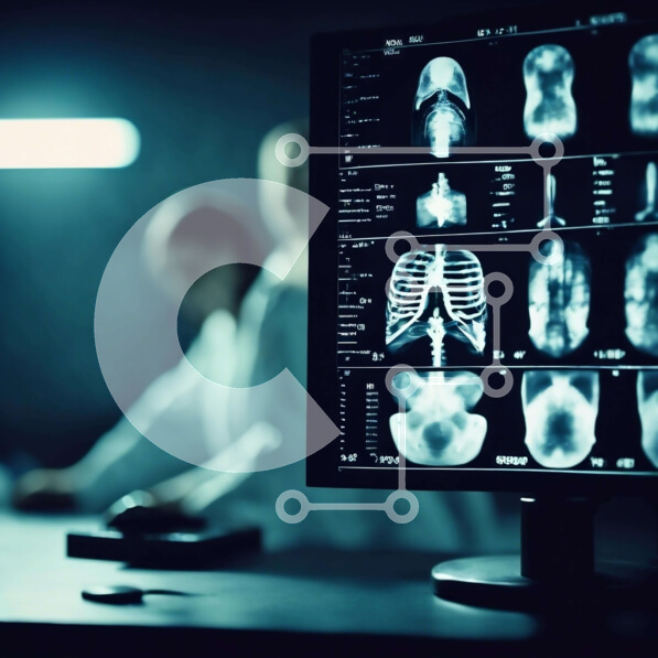 Intra Συλλεκτικό Ξύλινο Παζλ Plywood  4mm - Επαγγελματίες ιατρών που εξετάζουν ακτινογραφίες και μαγνητικές τομογραφίες Σε Ξύλινο Κουτί - Διαστάσεις Puzzle: 10x10 cm – 25 κομμάτια