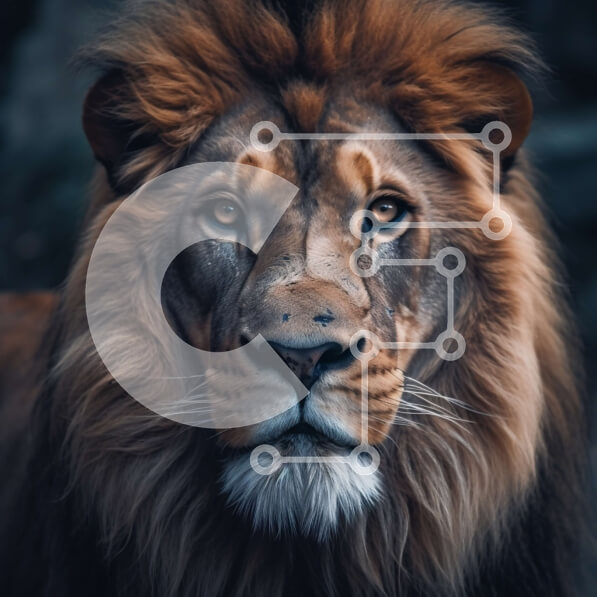 Intra Συλλεκτικό Ξύλινο Παζλ Plywood  4mm - Στυγερός πλάνο λιονταριών Σε Ξύλινο Κουτί - Διαστάσεις: 10x10 cm – 25 κομμάτια