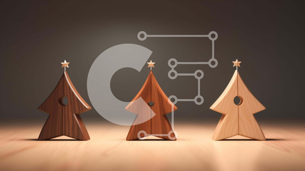 Intra Συλλεκτικό Ξύλινο Παζλ Plywood  4mm - Ξύλινα στολίδια Χριστουγεννιάτικου Δέντρου Σε Ξύλινο Κουτί - Διαστάσεις: 10x10 cm – 25 κομμάτια