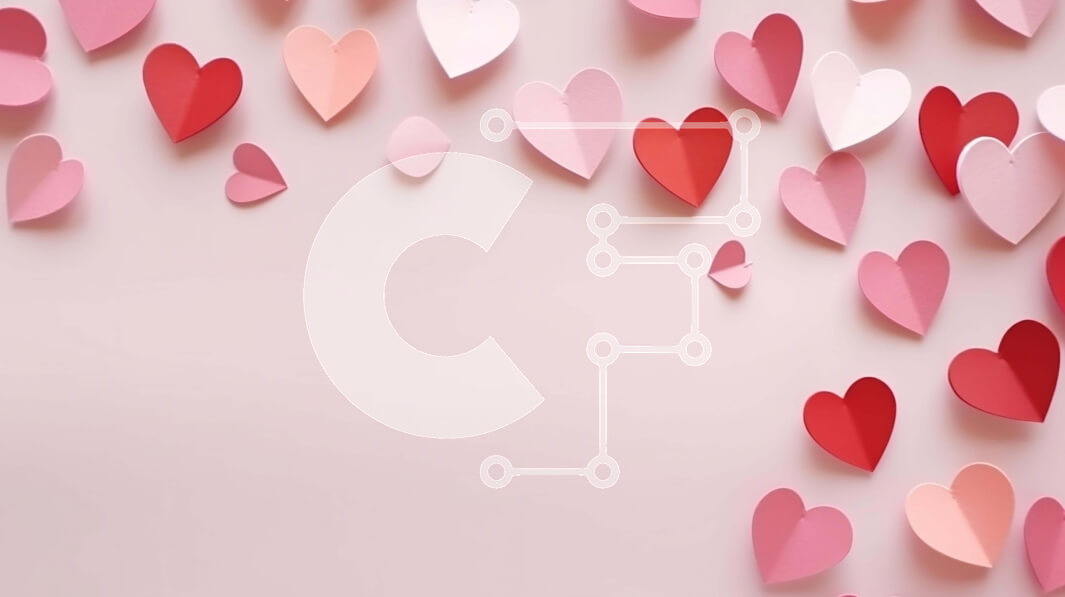 Intra Συλλεκτικό Ξύλινο Παζλ Plywood  4mm - Ροζ και κόκκινη καρδιά τοίχο που κρέμεται σε ροζ φόντο Σε Ξύλινο Κουτί - Διαστάσεις Puzzle: 10x10 cm – 25 κομμάτια