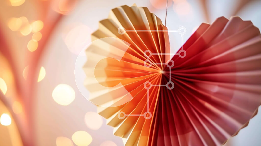 Intra Συλλεκτικό Ξύλινο Παζλ Plywood  4mm - Χάρτινο φανάρι σε σχήμα καρδιάς σε χρώματα κόκκινο, πορτοκαλί και κίτρινο Σε Ξύλινο Κουτί - Διαστάσεις Puzzle: 10x10 cm – 25 κομμάτια