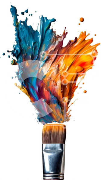 Intra Συλλεκτικό Ξύλινο Παζλ Plywood  4mm - Πολύχρωμο πινέλο με πιτσιλισμένο χρώμα - Φωτογραφία Αρχείου Σε Ξύλινο Κουτί - Διαστάσεις: 10x10 cm – 25 κομμάτια