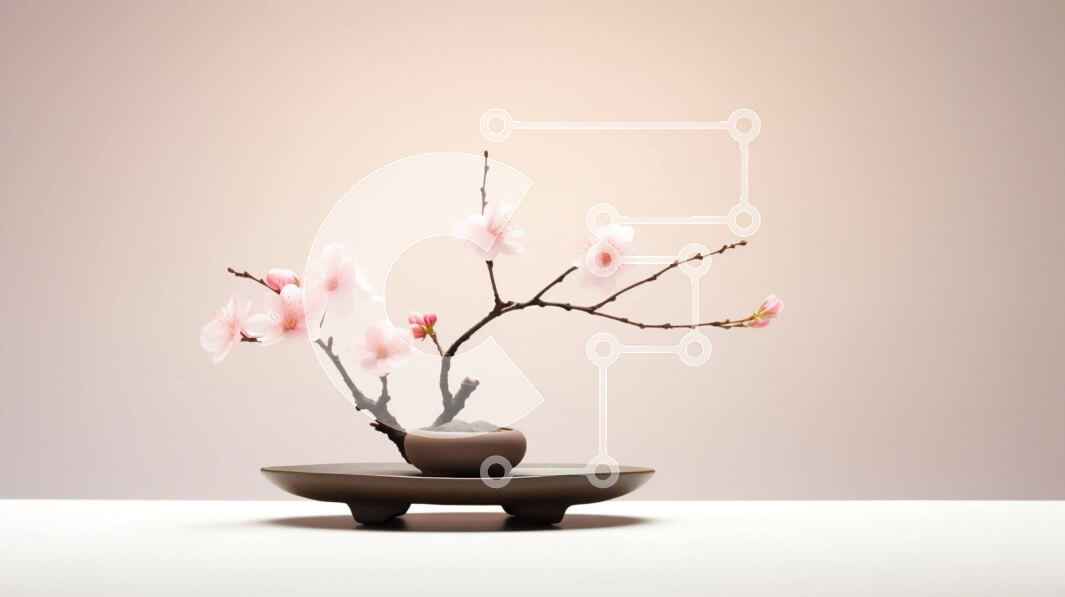 Intra Συλλεκτικό Ξύλινο Παζλ Plywood  4mm - Ροζ ανθισμένο φυτό σε οβάλ μπολ Σε Ξύλινο Κουτί - Διαστάσεις: 10x10 cm – 25 κομμάτια