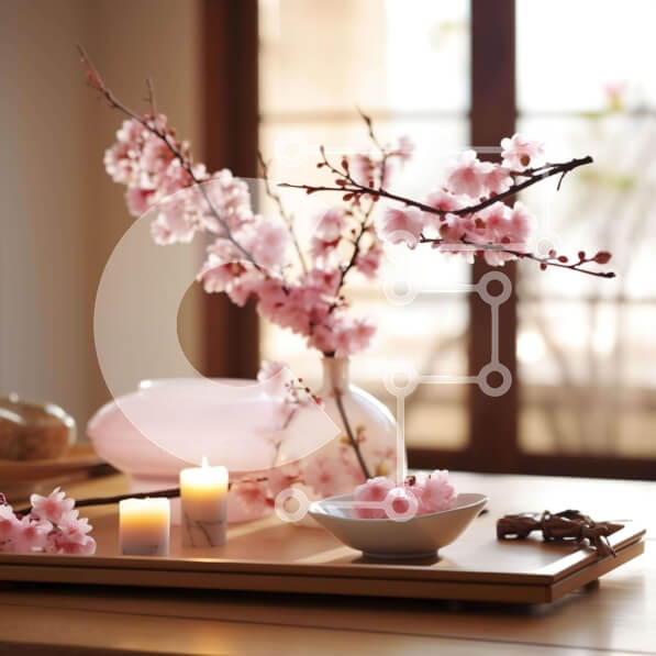 Intra Συλλεκτικό Ξύλινο Παζλ Plywood  4mm - Επιτραπέζιο με κηροπήγια, λουλούδια και ψωμί Σε Ξύλινο Κουτί - Διαστάσεις Puzzle: 10x10 cm – 25 κομμάτια