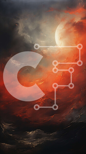 Σετ των 2 Intra Συλλεκτικό Ξύλινο Παζλ Plywood  4mm - Ηλιοβασίλεμα με πανσέληνο και κύματα ωκεανού Σε Ξύλινο Κουτί - Διαστάσεις: 10x10 cm – 25 κομμάτια