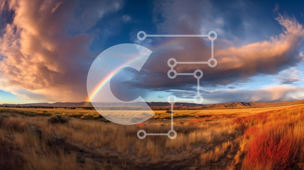 Intra Συλλεκτικό Ξύλινο Παζλ Plywood  4mm - Όμορφη εικόνα ενός ουράνιου τόξου πάνω από τις ανοιχτές πεδιάδες Σε Ξύλινο Κουτί - Διαστάσεις: 10x10 cm – 25 κομμάτια