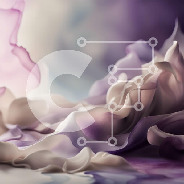 Intra Συλλεκτικό Ξύλινο Παζλ Plywood  4mm - Όμορφη κινηματογράφηση σε πρώτο πλάνο ενός λευκού λουλουδιού με μοβ πέταλα Σε Ξύλινο Κουτί - Διαστάσεις: 10x10 cm – 25 κομμάτια