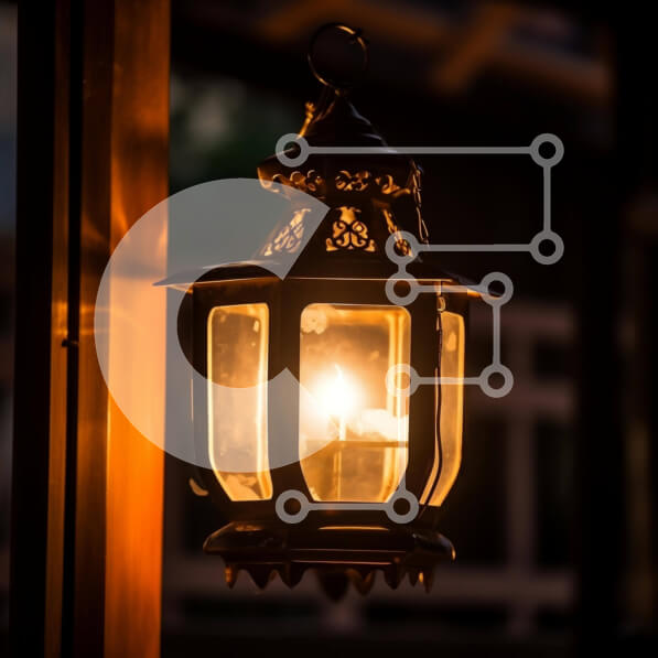 Intra Συλλεκτικό Ξύλινο Παζλ Plywood  4mm - Vintage φανάρι με κερί Σε Ξύλινο Κουτί - Διαστάσεις Puzzle: 10x10 cm – 25 κομμάτια