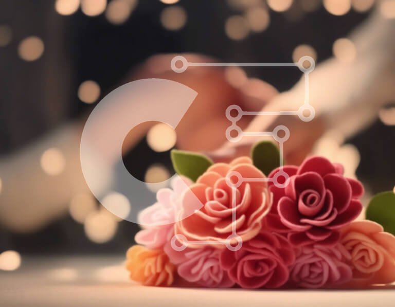 Intra Συλλεκτικό Ξύλινο Παζλ Plywood  4mm - Πολύχρωμο μπουκέτο τριαντάφυλλα σε ένα τραπέζι Σε Ξύλινο Κουτί - Διαστάσεις Puzzle: 10x10 cm – 25 κομμάτια