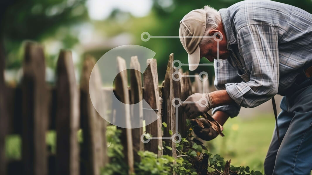 Intra Συλλεκτικό Ξύλινο Παζλ Plywood  4mm - Κηπουρική ηλικιωμένων Σε Ξύλινο Κουτί - Διαστάσεις Puzzle: 10x10 cm – 25 κομμάτια