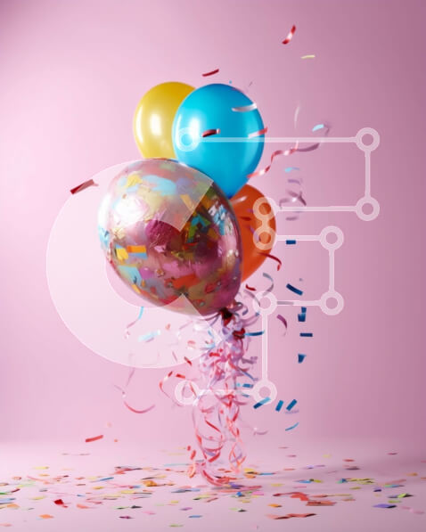 Intra Συλλεκτικό Ξύλινο Παζλ Plywood  4mm - Γιορτάστε με στυλ με ένα πολύχρωμο πάρτι γενεθλίων Σε Ξύλινο Κουτί - Διαστάσεις Puzzle: 10x10 cm – 25 κομμάτια