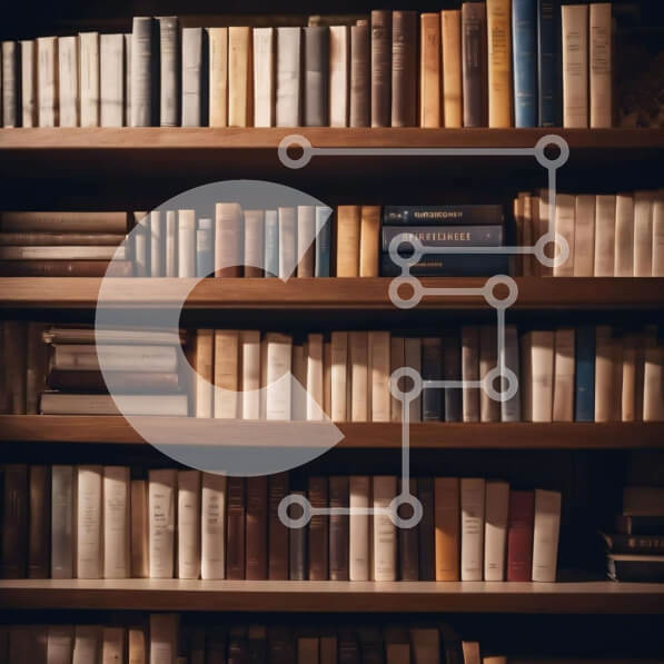 Intra Συλλεκτικό Ξύλινο Παζλ Plywood  4mm - Ξύλινο ράφι βιβλίων γεμάτο με βιβλία Σε Ξύλινο Κουτί - Διαστάσεις Puzzle: 10x10 cm – 25 κομμάτια