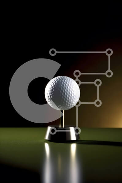 Intra Συλλεκτικό Ξύλινο Παζλ Plywood  4mm - Λευκή μπάλα του γκολφ σε ένα πράσινο μπλουζάκι - Φωτογραφία Αρχείου Σε Ξύλινο Κουτί - Διαστάσεις Puzzle: 10x10 cm – 25 κομμάτια