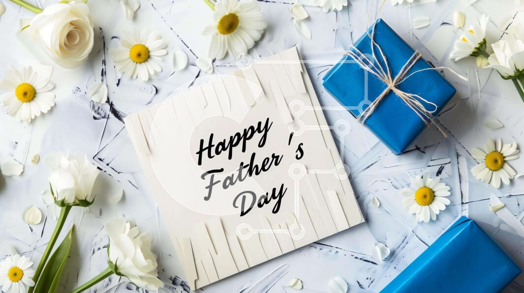 Intra Συλλεκτικό Ξύλινο Παζλ Plywood  4mm - Ευτυχισμένη κάρτα για τη γιορτή του πατέρα με δώρα και λουλούδια Σε Ξύλινο Κουτί - Διαστάσεις: 10x10 cm – 25 κομμάτια