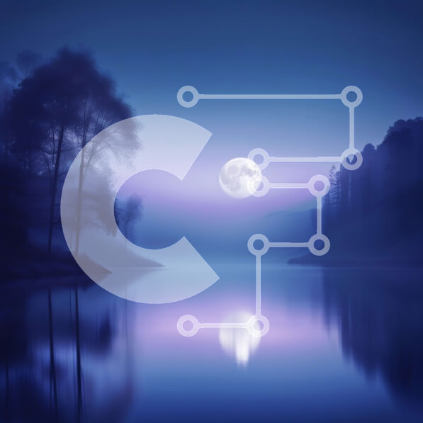 Intra Συλλεκτικό Ξύλινο Παζλ Plywood  4mm - Μαγευτική εικόνα ενός ομιχλώδους δάσους τη νύχτα με πανσέληνο Σε Ξύλινο Κουτί - Διαστάσεις: 10x10 cm – 25 κομμάτια