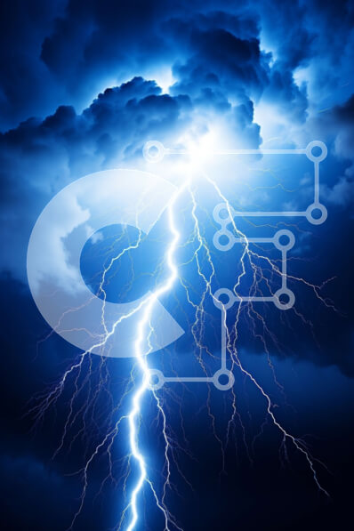 Intra Συλλεκτικό Ξύλινο Παζλ Plywood  4mm - Σαγηνευτική εικόνα του κεραυνού σε έναν σκοτεινό θυελλώδη ουρανό Σε Ξύλινο Κουτί - Διαστάσεις Puzzle: 10x10 cm – 25 κομμάτια