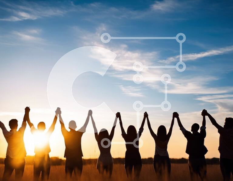 Intra Συλλεκτικό Ξύλινο Παζλ Plywood  4mm - Ομάδα ανθρώπων που γιορτάζουν μαζί στο ηλιοβασίλεμα Σε Ξύλινο Κουτί - Διαστάσεις Puzzle: 10x10 cm – 25 κομμάτια