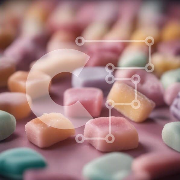 Σετ των 2 Intra Συλλεκτικό Ξύλινο Παζλ Plywood  4mm - Πολύχρωμοι κύβοι καραμέλας στο τραπέζι Σε Ξύλινο Κουτί - Διαστάσεις: 10x10 cm – 25 κομμάτια