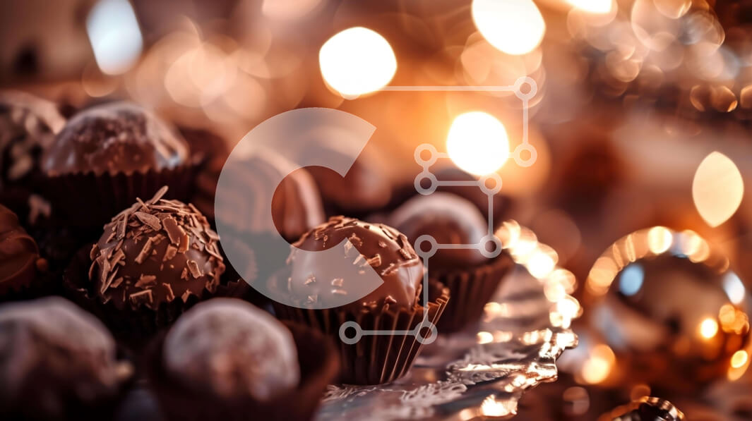 Σετ των 2 Intra Συλλεκτικό Ξύλινο Παζλ Plywood  4mm - Ανάμικτες σοκολατένιες μπάλες σε ασημένια πιατέλα Σε Ξύλινο Κουτί - Διαστάσεις: 10x10 cm – 25 κομμάτια