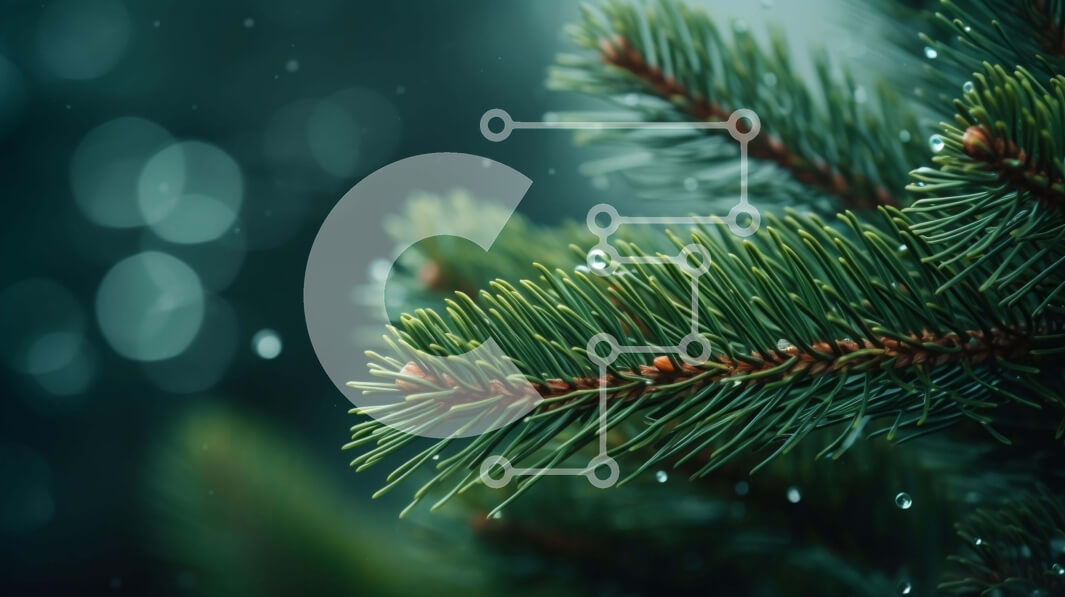 Intra Συλλεκτικό Ξύλινο Παζλ Plywood  4mm - Σταγόνες βροχής σε κλαδί πεύκου - Φωτογραφία της φύσης Σε Ξύλινο Κουτί - Διαστάσεις: 10x10 cm – 25 κομμάτια