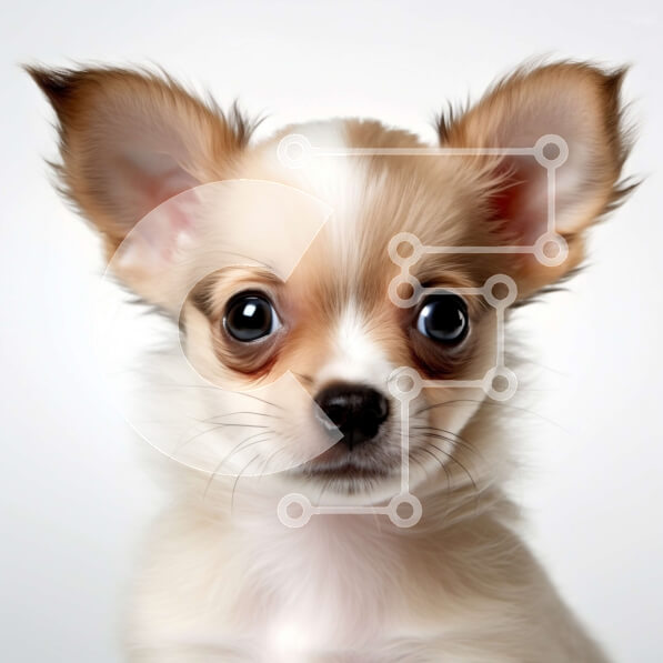 Intra Συλλεκτικό Ξύλινο Παζλ Plywood  4mm - Αξιολάτρευτη εικόνα σκύλου Τσιουάουα με μεγάλα καστανά μάτια και περίεργη έκφραση Σε Ξύλινο Κουτί - Διαστάσεις: 10x10 cm – 25 κομμάτια